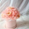 Champagne rose preserved flower box with hydrangeas