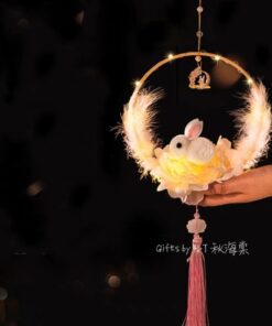 Bunny Floral Lantern White