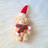 Christmas Bear red green scarf