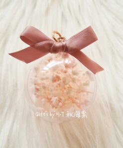 Handmade Floral Charm Xmas Babys Breath close up