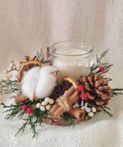Christmas Tea Light Preserved Table Centerpiece