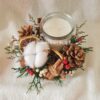 Christmas Tea Light Preserved Table Centerpiece top view