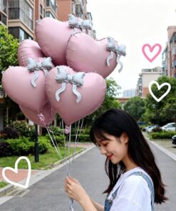 爱心蝴蝶结飘空气球