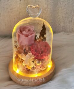 Mothers Day Preserved Flower Dome Selfless LED