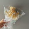 Teddy bear preserved flower bouquet with baby’s breath