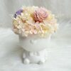 Bear and Bloom preserved flower arrangement in bear ceramic vase