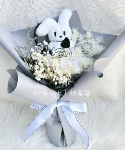 Monochrome Rose Bunny