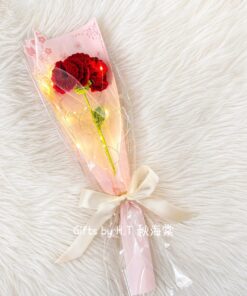 Handmade Crochet Carnation Flower Red