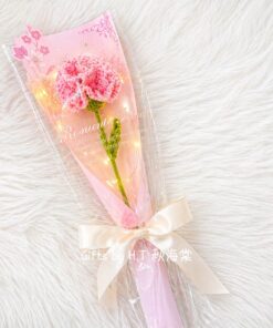 Handmade Crochet Carnation Flower pink