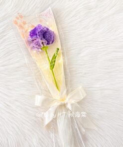Handmade Crochet Carnation Flower purple