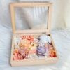 Preserved flower wooden keepsake box with hydrangeas