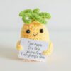 Fine Apple Buddy handmade crochet pineapple doll with encouragement message